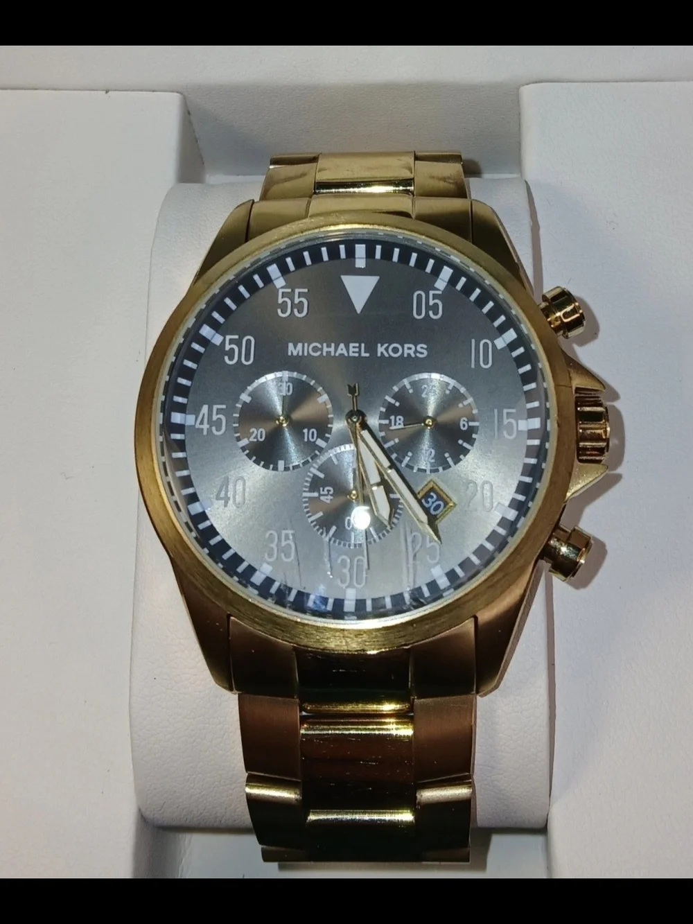 Michael Kors MK8361 Gage Black Dial Gold Tone Stainless Chronograph Men's Watch